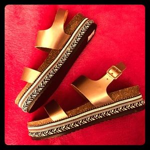 Gold Platform Sandals